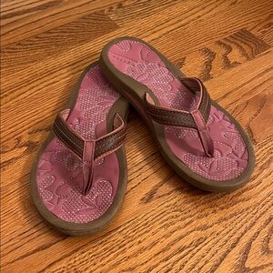 Privo Brown and Pink Flip Flops
